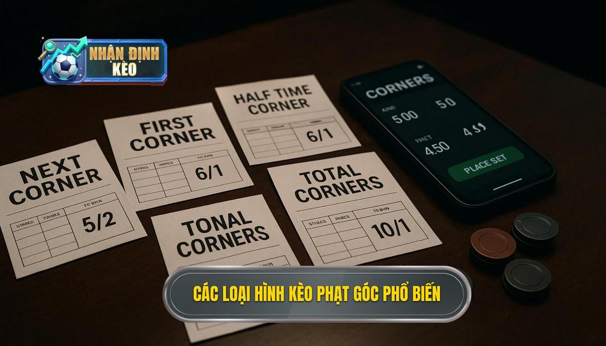 Bản chất và các loại hình kèo phạt góc phổ biến hiện nay