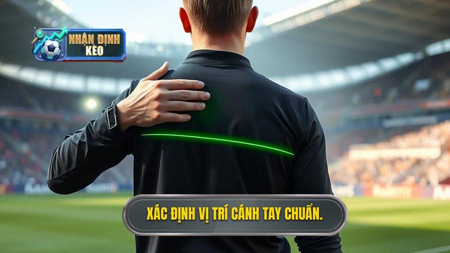 1. Xác định vị trí cánh tay chuẩn.
