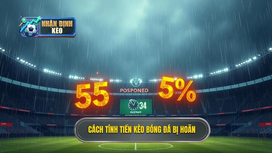 3. Chi tiết cách tính tiền khi kèo bóng đá bị hoãn cho từng loại kèo